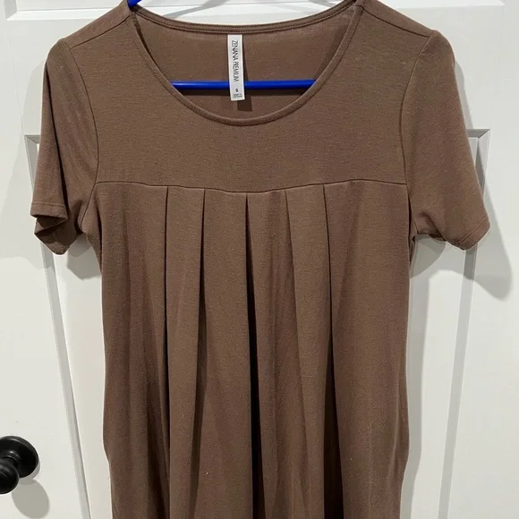 Zenana Mocha Pocket Tunic Shirt - Picture 1 of 3
